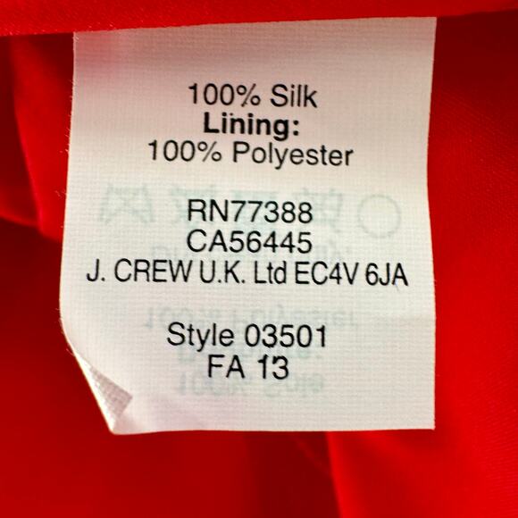 Madewell Red Silk Sleeveless Knee Length Dress 6 Holiday Cocktail Valentines - Picture 7 of 11